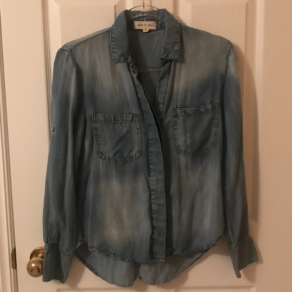 ANTHROPOLOGIE Cloth & Stone Denim Shirt Size XS - Picture 1 of 8